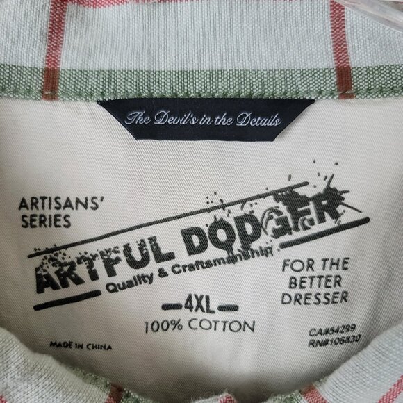 Artful Dodger Men Snap Button Long Sleeve Plaid Shirt Size 4XL - Picture 9 of 12